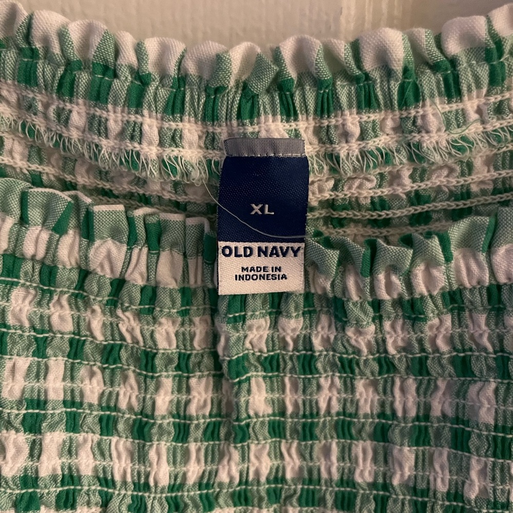 Old Navy Cotton Dress , Size XL, Blue and White Checker Dress - Picture 7 of 8